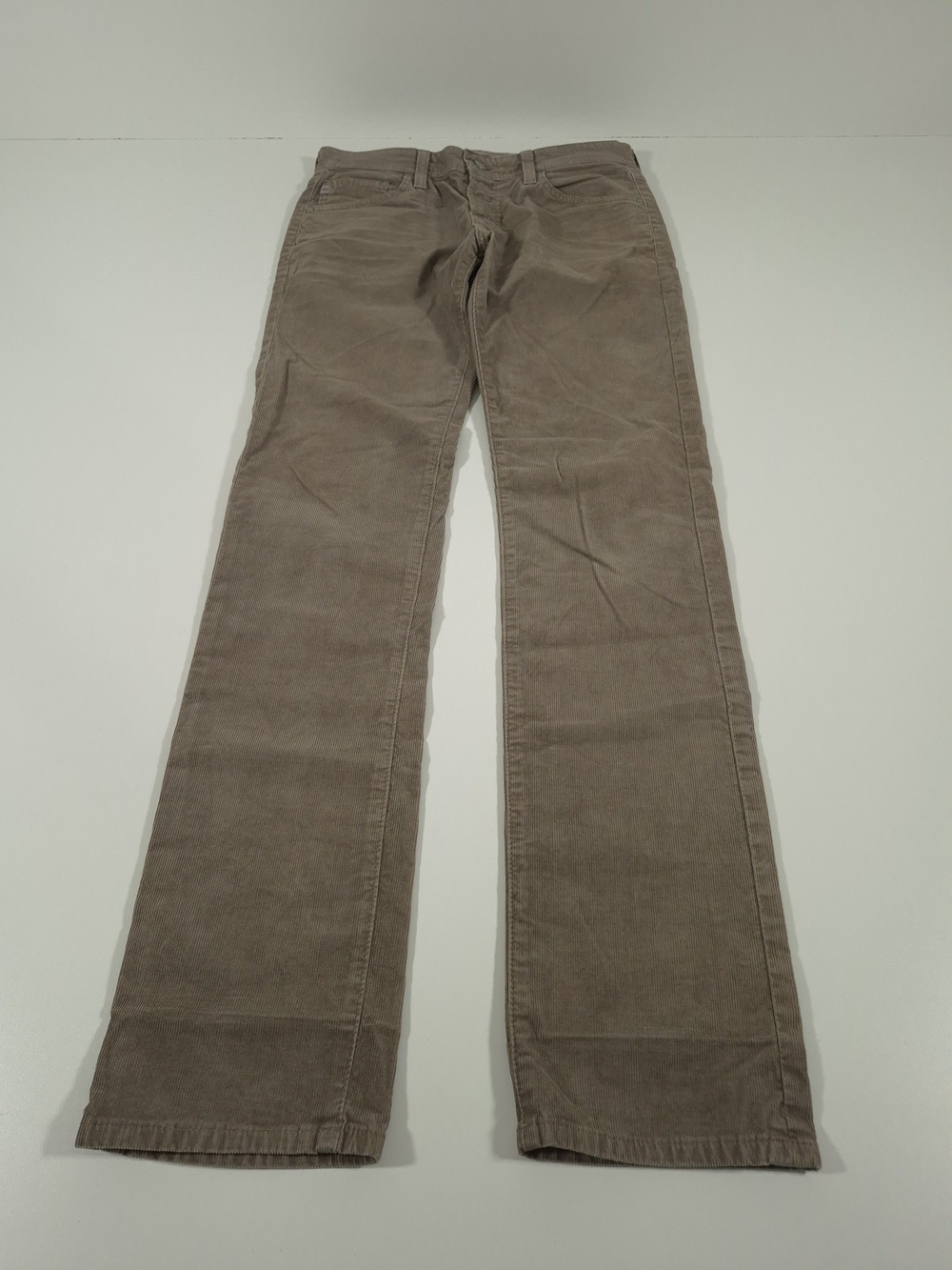 AG Adriano Goldschmied Matchbox Pants Mens 30x34 Brown Corduroy Slim Straight
